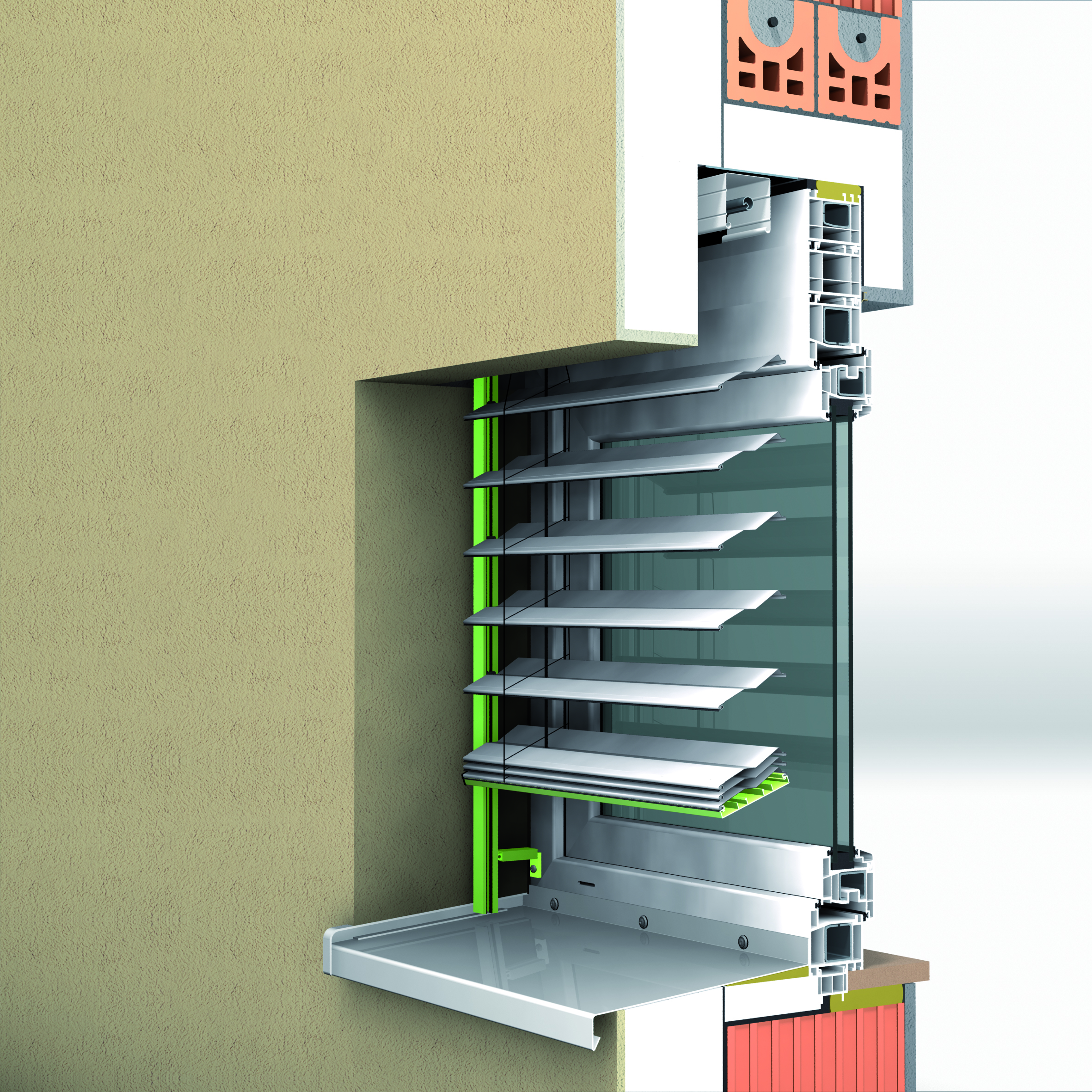 Schachtmontage Z Lamelle Prestige Rollo